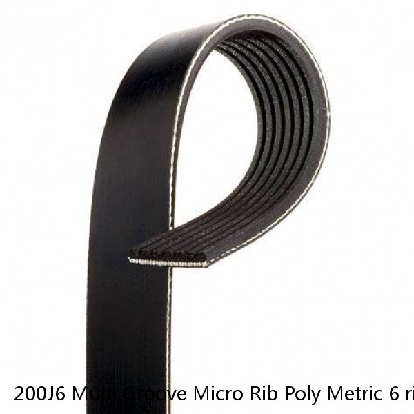 200J6 Multi Groove Micro Rib Poly Metric 6 ribbed V Belt 200-J-6 200 J 6