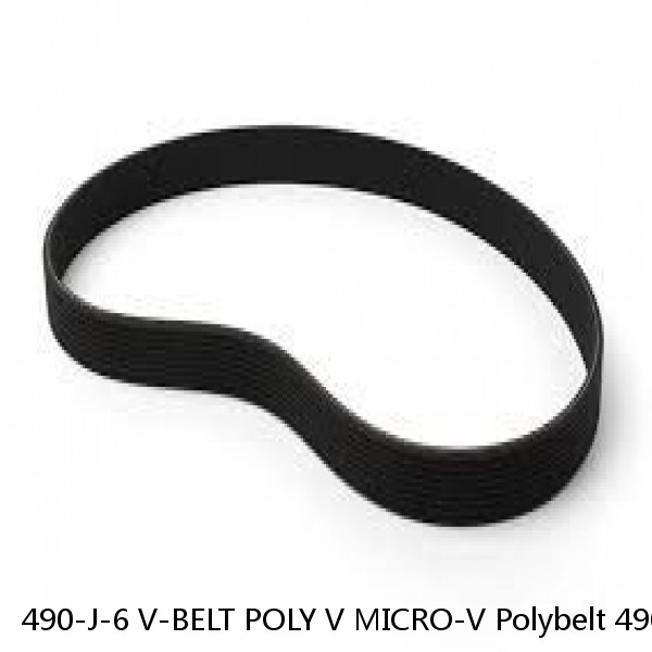 490-J-6 V-BELT POLY V MICRO-V Polybelt 490J6 PolyV Rubber Belt #1 image